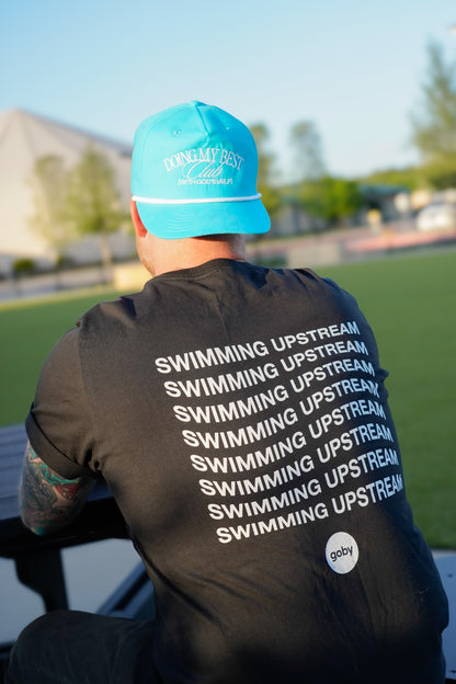 Swimming Upstream Wavy Adult Tee